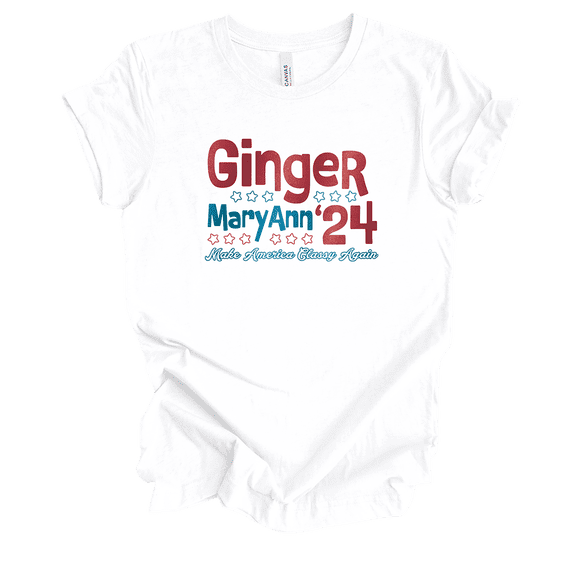Trenz Shirt Company Ginger MaryAnn '24 Make America Classy Again Womens Graphic T-Shirt-White-xxl
