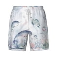 thumbnail image 4 of Lsque Mens Swim Trunks Sea Animals Pattern - Bathing Suit Compression Liner - Beach Swim Shorts Swimwear - (S-3XL) - Stretch Quick Dry -3X-Large, 4 of 9