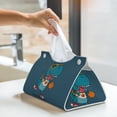 thumbnail image 5 of Tissue Box Cover, Basketball Dinosaur Play Rectangular Leather Tissue Holder - Tissue Case Facial Paper Organizer for Bathroom, Vanity Countertop, Tabletop, Car, Napkin, 5 of 6