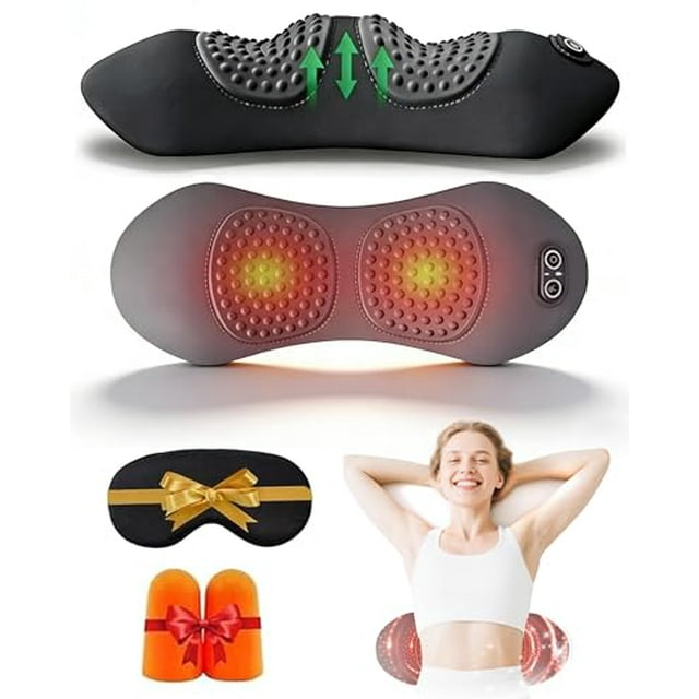 Triple Fusion Back Massager – Triple Fusion Back Massager for Sciatica, 135° Ergonomic Contour, with Vibration, Heat & Electric Lift, Skin-Friendly Fabric & One-Touch Contro(1set)