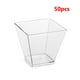 thumbnail image 4 of 50 Uds. Vasos cuadrados de plástico transparente para postre, vasos desechables para Parfait, vasos para aperitivos, 4 of 7