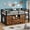 Rustic Brown, variant on iPormis Low Loft Twin Size Bed with Bookcase, 8 Storage Drawers, Metal Bed Frame with 13 Inch High Safety Guardrail & Play Curtain, Spacious Under Bed Activity Space,Rustic Brown