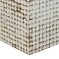 thumbnail image 4 of East at Main Juliette White Distressed Handmade Coconut Shell Cube Accent Table, 4 of 6