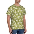 thumbnail image 2 of Bixox Men's Daisies Flowers Printed Short Sleeve Skinny Athletic T-Shirt, 2 of 6