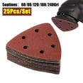 25Pcs 93Mm Sandpaper & Triangle Sanding Paper Grit 60 80 120 180 240