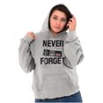 thumbnail image 3 of Never Forget Old School Video Gamer Unisex Plus Fleece Graphic Hoodie Brisco Brands 4X, 3 of 5