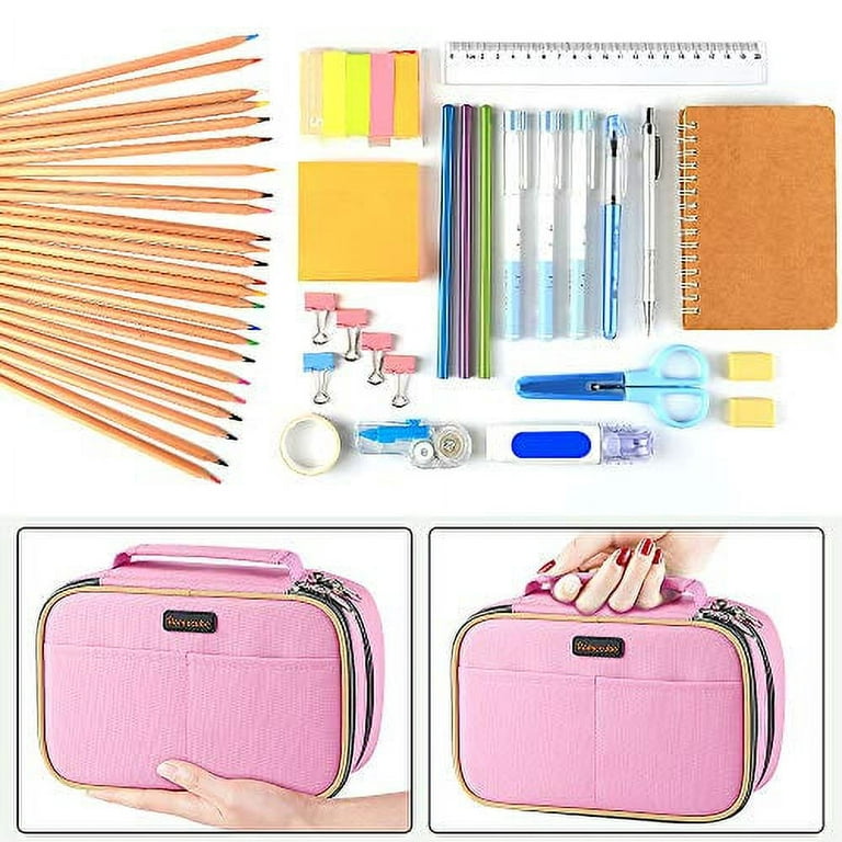 Homecube Pencil Case, Big Capacity Pen Case Desk Organizer with Zipper