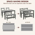 thumbnail image 5 of Yeshouse 4-Piece Kitchen Table Set with Bench & Storage, Compact Dining Room Table Set for Apartment, Dinette (Grey), 5 of 6