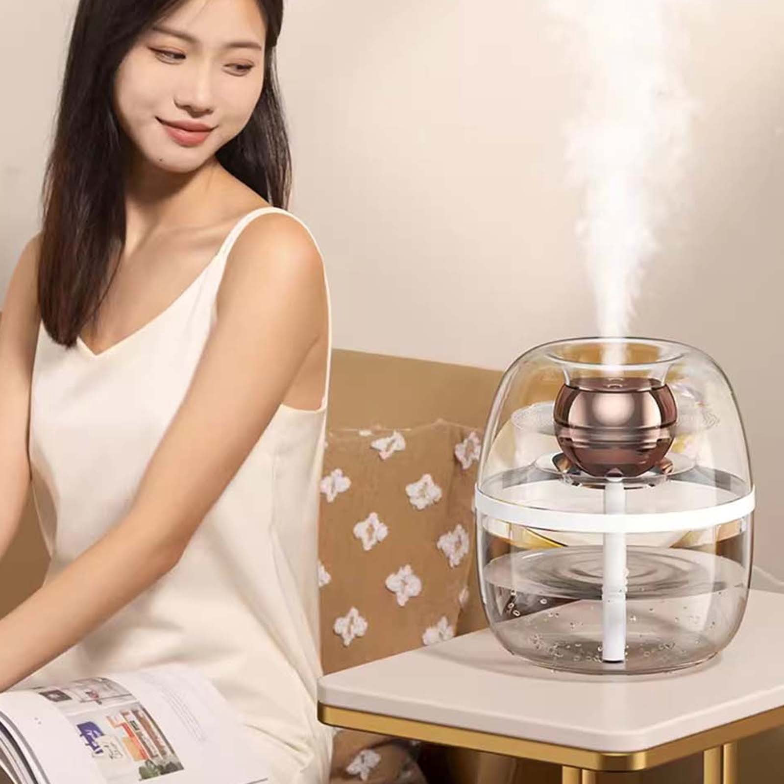 2025 New Humidifier Large Room, Living Room Humidifier, Automatic Mode Humidity Sensor, 3L Cool Mist Desktop Humidifier For Bedroom (Pink)