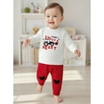 thumbnail image 6 of BemeyourBBs Toddler Baby Boy Valentines Outfit Tractor Letter Sweatshirt Tops and Heart Pants Set Spring Fall Winter Clothes, 6 of 8