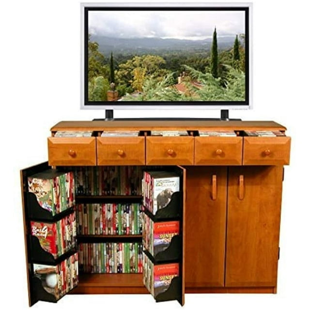 Venture Horizon Media Cabinet With Drawers- Cherry