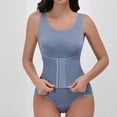 thumbnail image 7 of Waist Trainer Bodysuit for Women Abdomen Control Butt Lifting Compression Shapewear Breathable Underwear Breathable Shapewear with Wide Straps - High Waist Tummy Control Body Shaper Light Blue L, 7 of 7