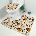 thumbnail image 2 of Black Cat Pumpkin Halloween Pattern Bathroom Rugs Sets 3 Piece,Toilet Cover Set,Absorbent Non Slip Bathroom Mats Sets with U-Shaped Contour Rug Toilet Rug Set, 2 of 5