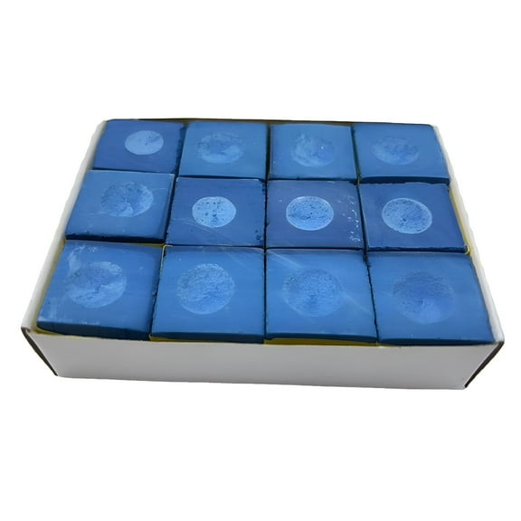 BESTSKY 12-Pack Pool Cue Chalk Cubes Billiards Bulk Supplies for Home/Tournament Use