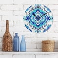 thumbnail image 3 of Abstract Turquoise Rhombus Round Wall Clock Silent Analog Battery Operated Black Pointer Home Decor 9.84" Diameter, 3 of 11