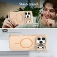 thumbnail image 2 of For iPhone 17 Pro Max Case [Compatible With MagSafe] Slim Frosted Phone Case With Metal Camera Protection Kickstand Shockproof Soft TPU Cover Case,White,For iPhone 17 Pro Max, 2 of 6