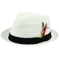 thumbnail image 6 of Epoch hats Mens Summer Crushable & Packable Straw Fedora Hat, 6 of 35