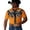 L171-Orange, variant on xfsWaSs Western Cowboy Shirts For Men Retro Printed Short Sleeve Shirt Comfortable Fit Casual Button Down Shirts Festival Party Formal Everyday Wear