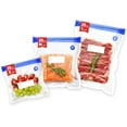thumbnail image 1 of 60 Pcs Sacs Réutilisables pour Scelleuse sous Vide pour Aliments, 3 Tailles Sacs de Rangement sous Vide Sans BPA avec Pinces de Scellage et Conception Étanche pour Cuisson sous Vide, Congélateur, Chauffage au Micro-Ondes, 1 of 7
