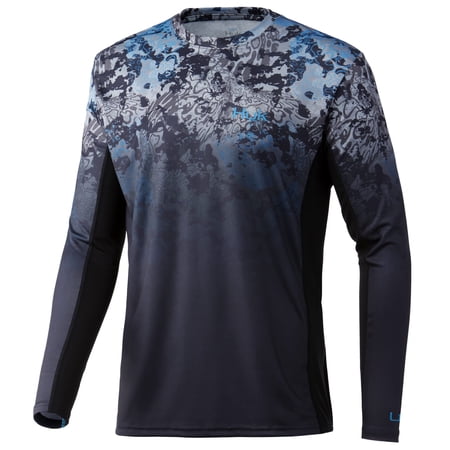 Chemise De Pêche Huk Homme – Taille XL, Vert Icon X Camouflage, Manches Longues (Occasion, Léger Défaut)