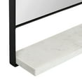 thumbnail image 3 of Kate and Laurel Chadwin Rectangle Wall Mirror with Shelf, Black 20x34, 3 of 9