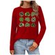 thumbnail image 4 of Xuyuer Women St. Patrick's Day Sweatshirts Shamrock Shirt Clover Printed Long Sleeve Irish Gift Casual Loose Fit Tops, 4 of 5