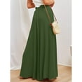 thumbnail image 4 of SOMER Pants for Women Flowy Dressy Casual Elastic High Waist Wide Leg Palazzo Pants with Pocket Green, 4 of 8