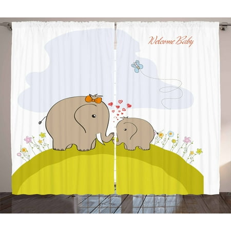 Nursery Curtains 2 Panels Set Baby Shower Inspired With Mother