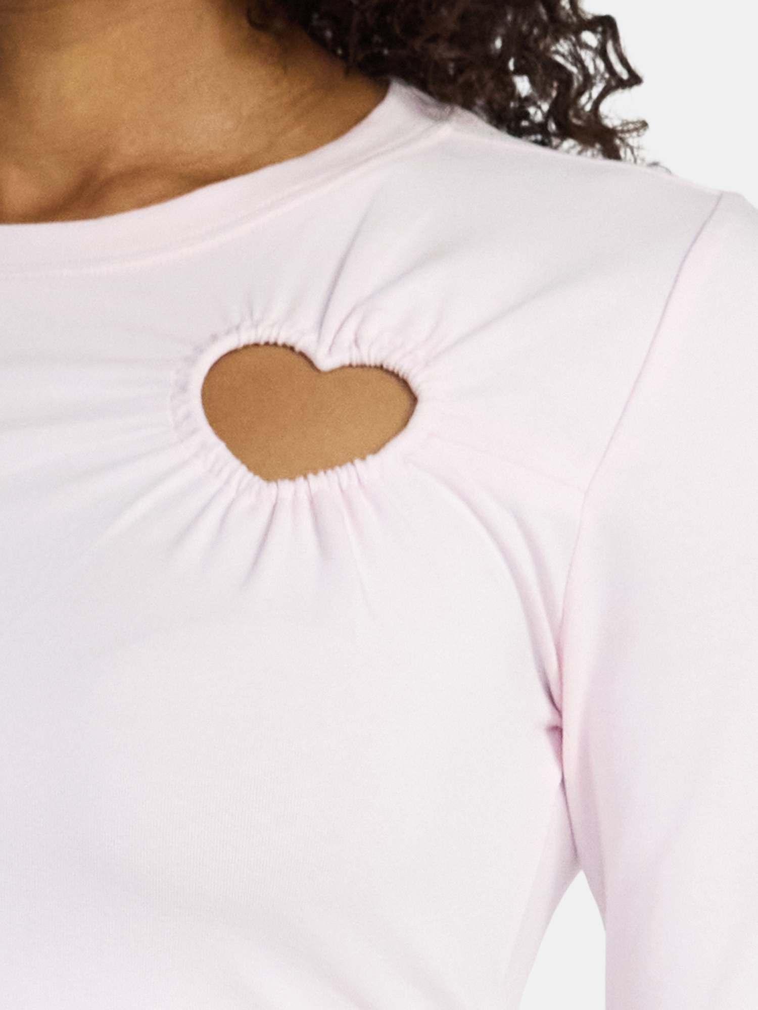 Madden NYC Women’s Heart Top with Long Sleeves, Sizes XXS-XXL