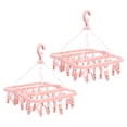 thumbnail image 1 of ELAYARD 2Ud Colgador De Ropa Con Clips Múltiples Rosado Para Eficiente En Hogar, 1 of 6