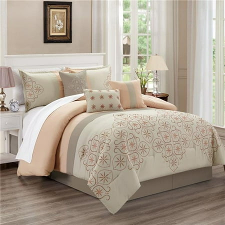 Elight Home 21706q Una Comforter Set 44 Pink Queen Size 7 Piece Walmart Canada