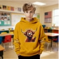 thumbnail image 6 of MAIHAN Boys Hoodies Girls Highland Cow Christmas Hoodies Sherpa Lined Cute Long Sleeve Pullover Xmas Western Sweatshirt Tops(Yellow,3-4 Years), 6 of 6