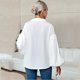 thumbnail image 5 of Tops deportivos,Blusa informal de manga larga con cuello en V para mujer, cuello redondo, poliéster suave, ideal para el hogar o el trabajo, sopatenor, 5 of 9