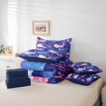 thumbnail image 6 of Manfei Colorful Axolotl 7-Piece Twin Bedding,Sealife Amphibian Bedding Comforter Set,Navy Blue Reversible, 6 of 7