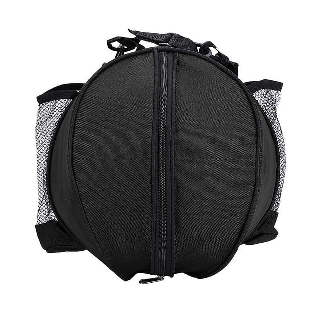 Sac de rangement portable pour ballons de basket-ball, de football, de football, avec bandoulière simple (noir)