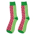 thumbnail image 2 of hengtong 4xColorful High Ankle Print Funny Pattern Cotton Middle Socks Watermelon 4 Pcs, 2 of 8