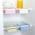 thumbnail image 1 of Trayknick Kitchen Freezer Fridge Slide Drawer Space Saver Shelf Rack Holder Storage Box White, 1 of 12