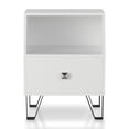 thumbnail image 1 of Furniture of America Jilah Table d'Appoint Moderne en Bois avec Rangement, Blanc, 1 of 5