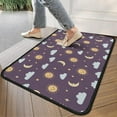 thumbnail image 4 of Purple Sun Moon Star Cloud Pattern Door Rugs,Washable Non Slip Door Mats Indoor,Decorative Door Mats,Entry Mat Indoor for Entrance,Bedroom,Kitchen,Bathroom,30"x17", 4 of 6