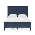 thumbnail image 2 of Fritz Queen Size Storage Bed - Three Panel Beveled Top - Solid Wood - Blue, 2 of 4