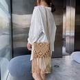 thumbnail image 3 of Kukuzhu Summer Women Tassel Beach Shoulder Bag Bohemian Crochet Messenger Bags, 3 of 7