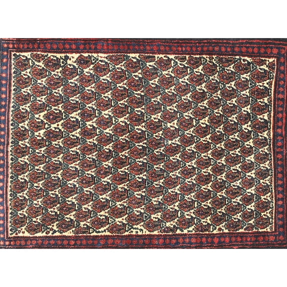 Ahgly Company Machine Washable Indoor Rectangle Traditional Rosy Pink Area Rugs, 7' x 9'