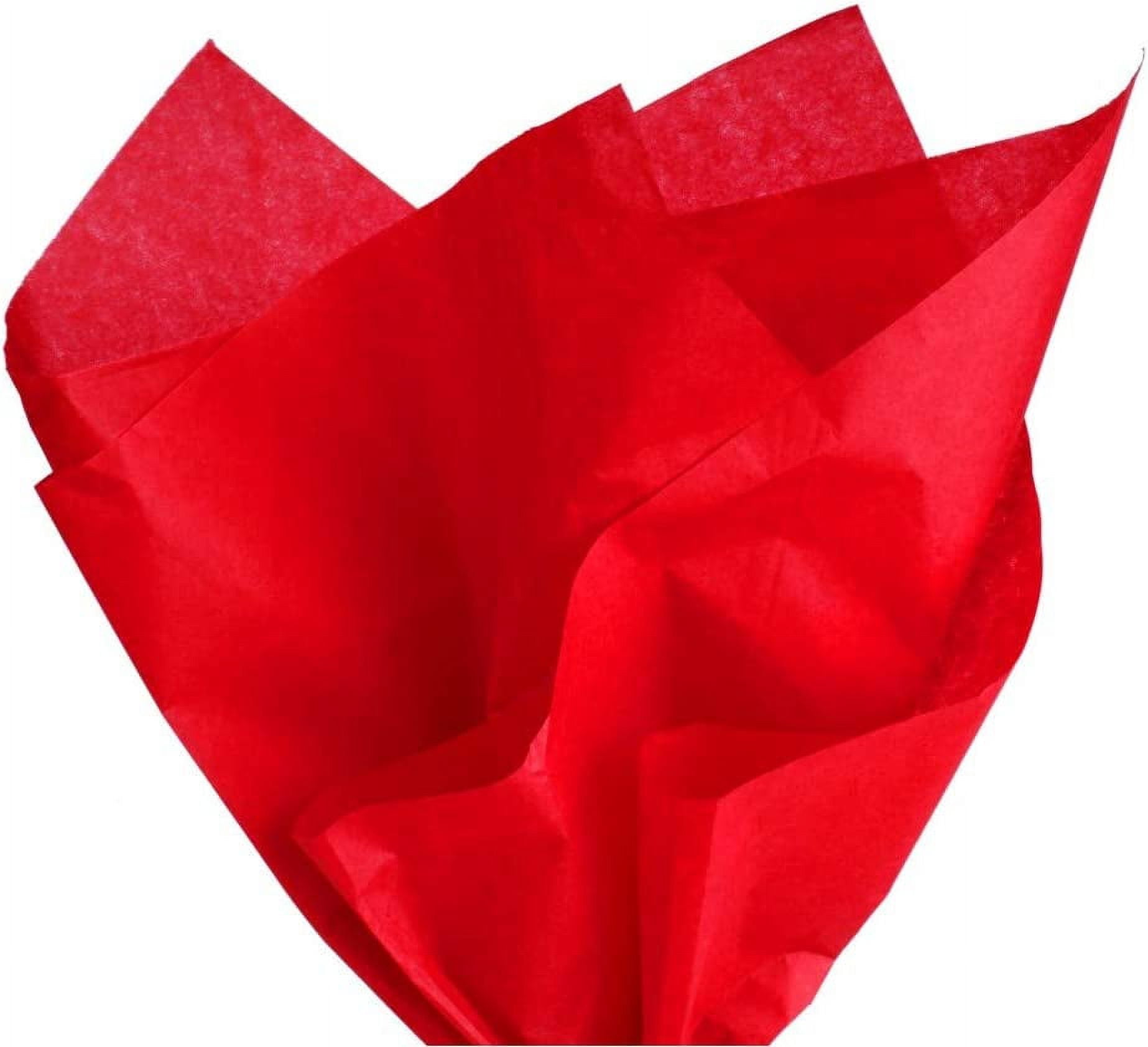Flowers at Large Tissue Paper 20 inch x 30 inch | Quantity: 200 by Paper Mart, Red