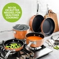 Gotham Steel Copper Cast Stackmaster Pots and Pans Set, 10 Piece