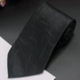 thumbnail image 2 of Men's Classic Woven Stripes Tie for Business Office Work and Formal Events, 3.15" Width, 2 of 3