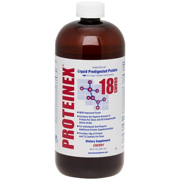 Proteinex Oral Protein Supplement Cherry Flavor 30 oz. Bottle Ready to Use, 54859-525-30 - Case of 6