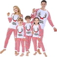 thumbnail image 3 of Conjunto de pijama familiar ANGGREK con estampado de letras y cuernos de ciervo Navidad, 3 of 8