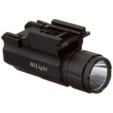 aimkon hilight p10s 500 lumen pistol led strobe flashlight with weaver quick release for glock series, sig sauer, smith & wesson, springfield, beretta, ruger, and heckler & koch, etc.