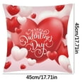 thumbnail image 5 of HongHeng 4Pcs Valentines Day Pillow Covers 17x17, Decorative Throw Pillow Covers with Red Heart Valentine's Day Case Set of 4 for Couch Sofa Living Room Outdoor Decorations, 5 of 9