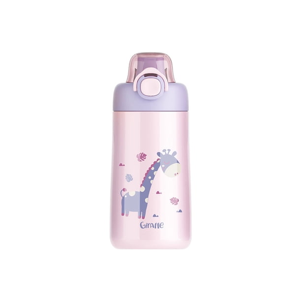 Naiovety Botella aislada Taza de vacío liviana de acero de viaje Taza de agua a prueba de fugas de gran capacidad con cubierta que rebota Hotel Camping Cocina y Comedor Rosa/350ML Naiovety HA068293-04